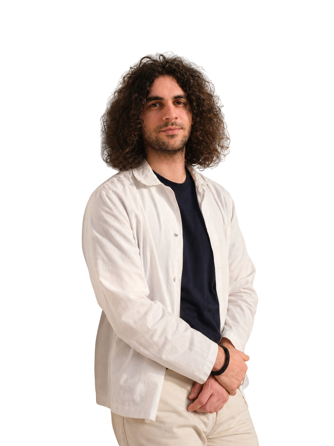 Claudio fuori dallo studio